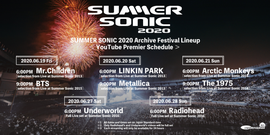 SUMMER SONIC 2020 ARCHIVE FESTIVAL